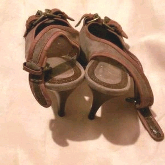 Zeric Olive Suede Slingback Sandals Sz 8 - Picture 4 of 4